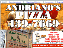 Tablet Screenshot of andrianospizza.com